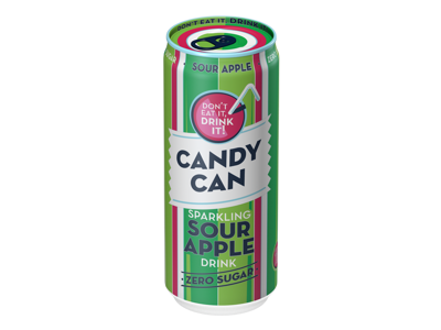 Candy Can Sparkling Sour Apple Zero Sugar 330 ml