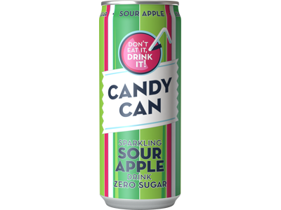 Candy Can Sparkling Sour Apple Zero Sugar 330 ml