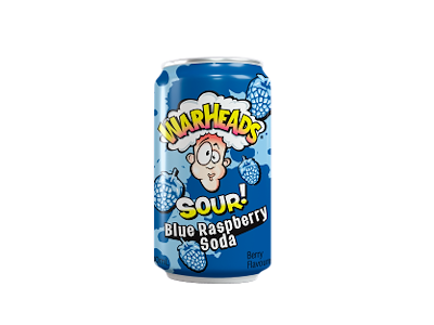 Warheads Sour! Blue Raspberry Soda 330 ml