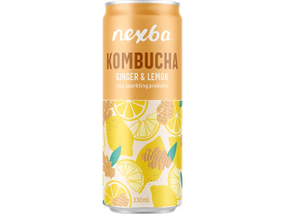 Nexba Kombucha Ginger & Lemon 330 ml