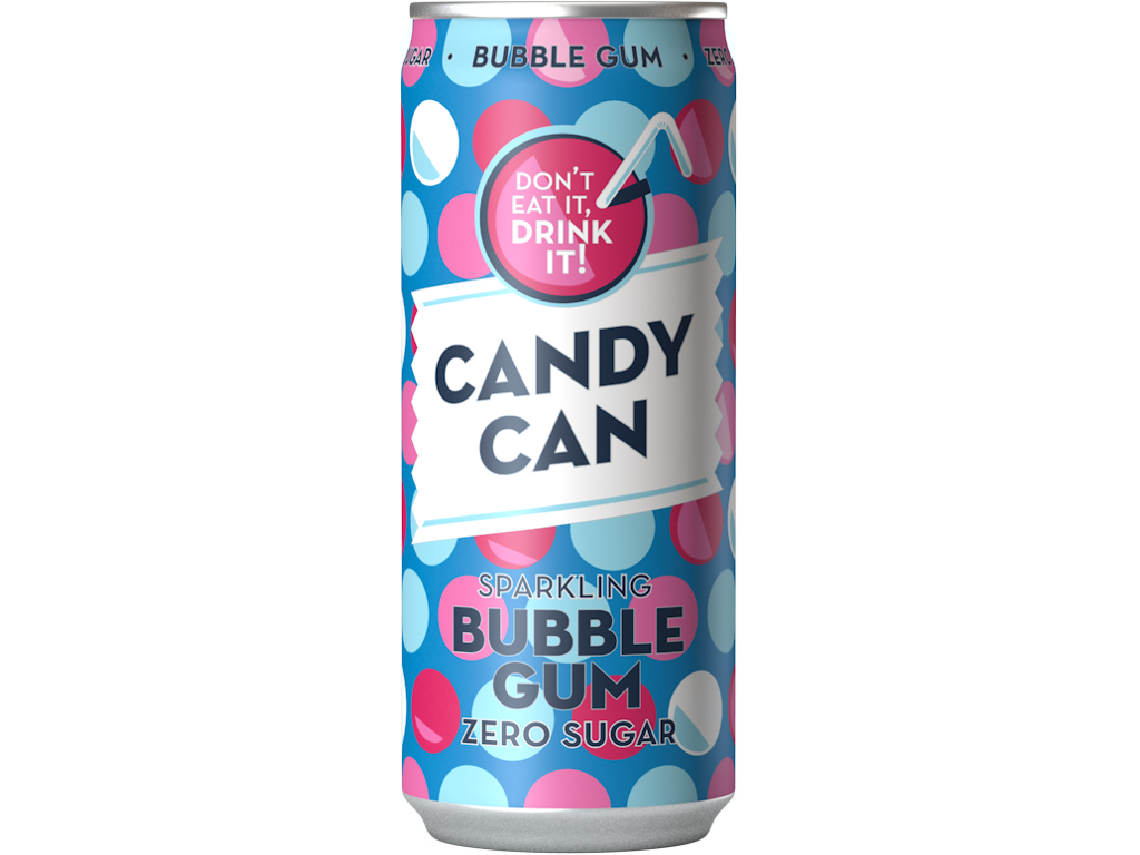 Candy Can Sparkling Bubble Gum Zero Sugar 330 ml