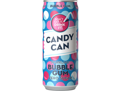 Candy Can Sparkling Bubble Gum Zero Sugar 330 ml