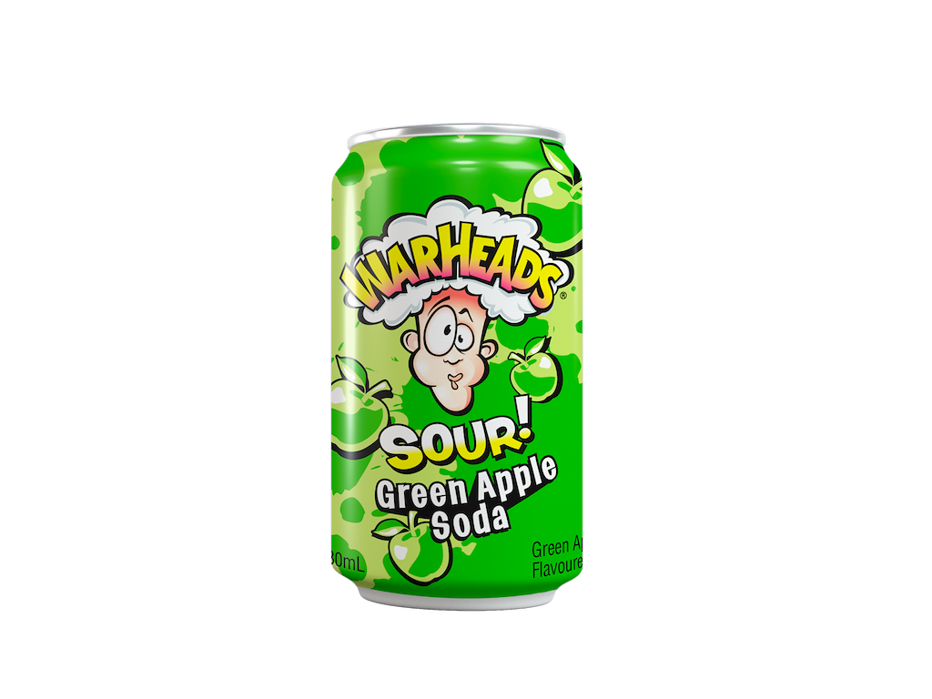 Warheads Sour! Green Apple Soda 330 ml