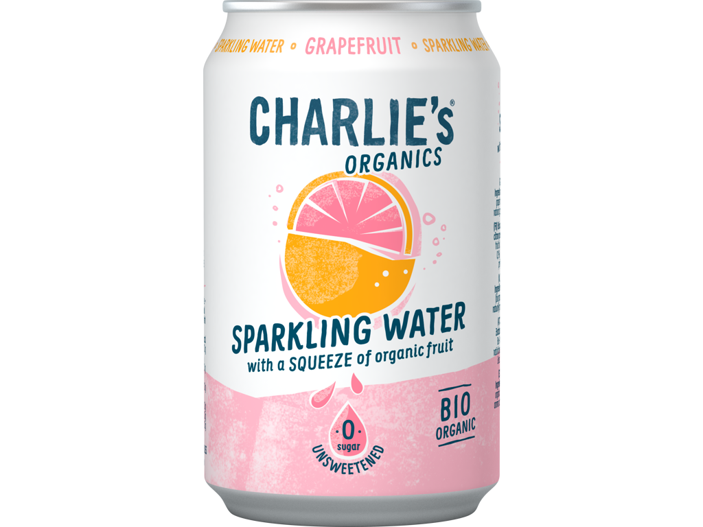 Charlie's Organics Sparkling Water Grapefruit 330 ml